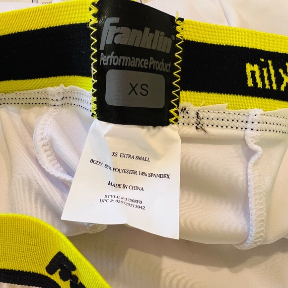 Franklin FLexpro Compression Short & Cup, White, boys Youth XS 19”-21” brand new - Picture 6 of 9
